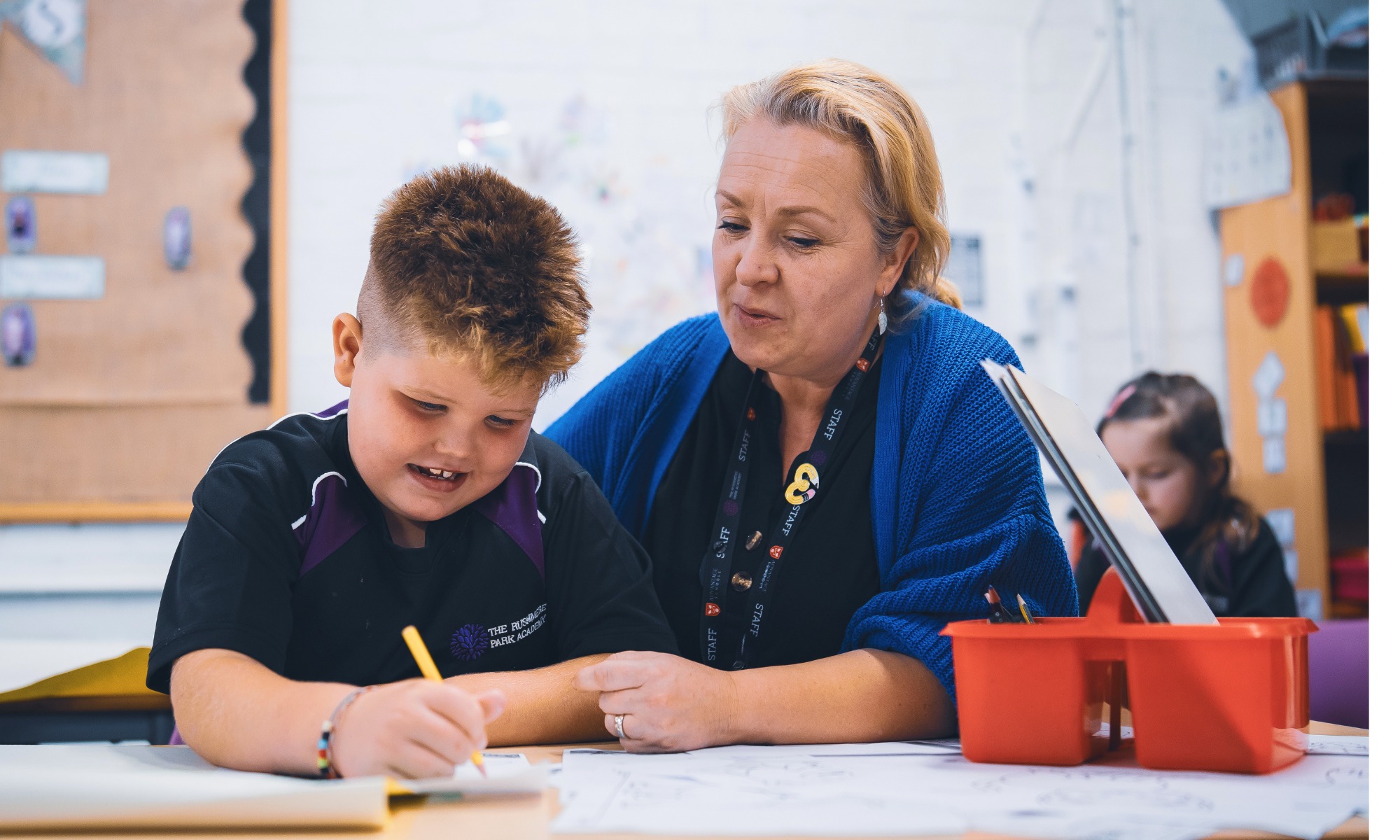 Pupil and teacher